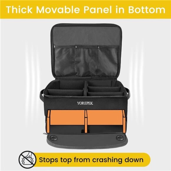 2 Layer Golf Trunk Organizer, Golf Gifts for Men with Separate - Picture 3 of 7